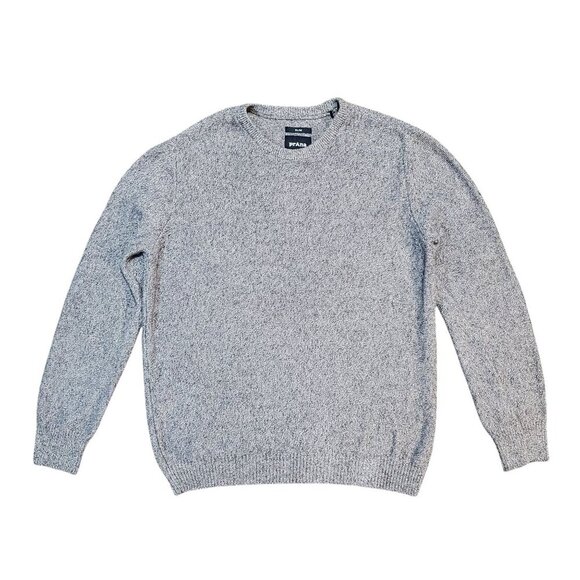 prAna Men's North Loop Slim Fit Gray Organic Cotton Sweater - Medium - Picture 1 of 8